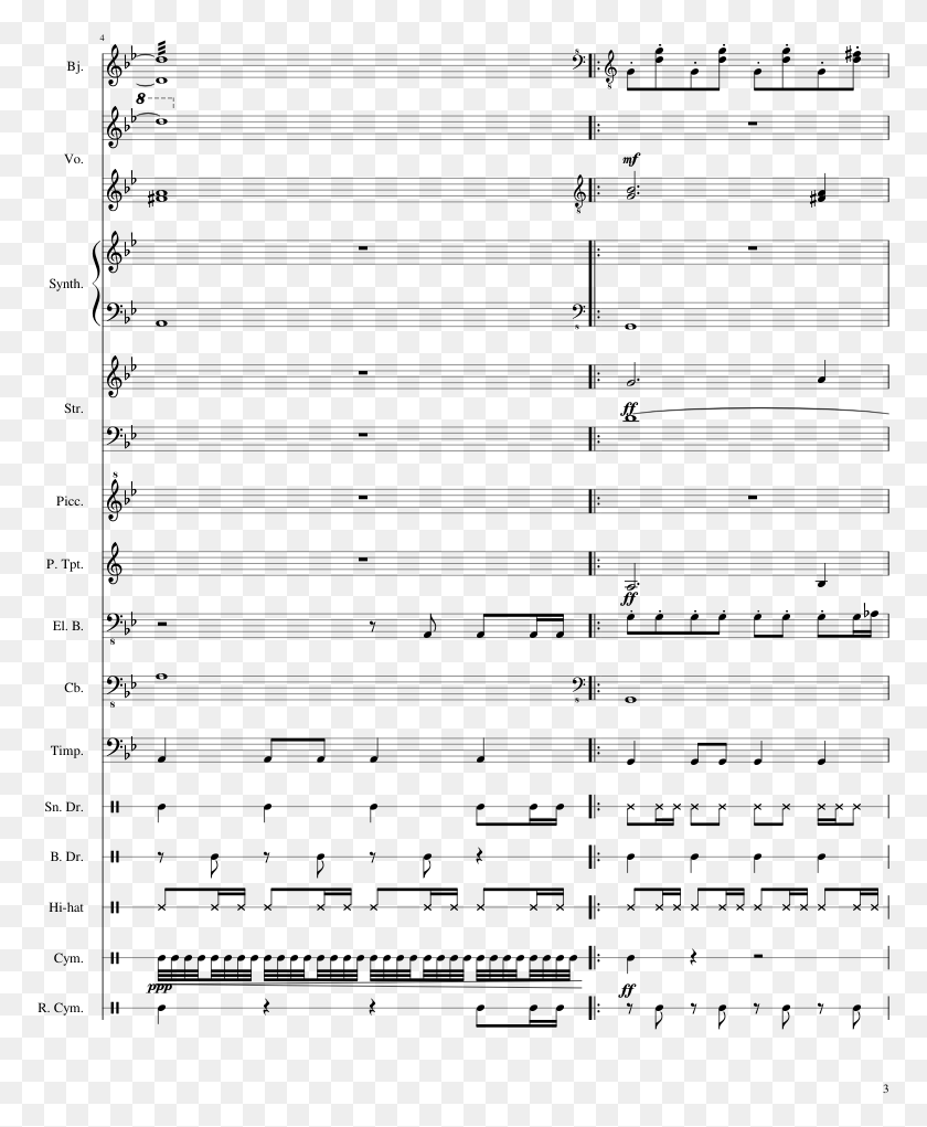 773x961 Ghastly Showdown Sheet Music 3 Of 15 Pages Sheet Music, Gray, World Of Warcraft HD PNG Download