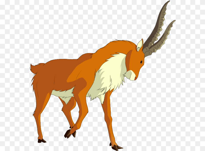 603x620 Ghiblistudio Ghibli Princessmononoke Yakul Red Elk, Animal, Antelope, Impala, Mammal Transparent PNG