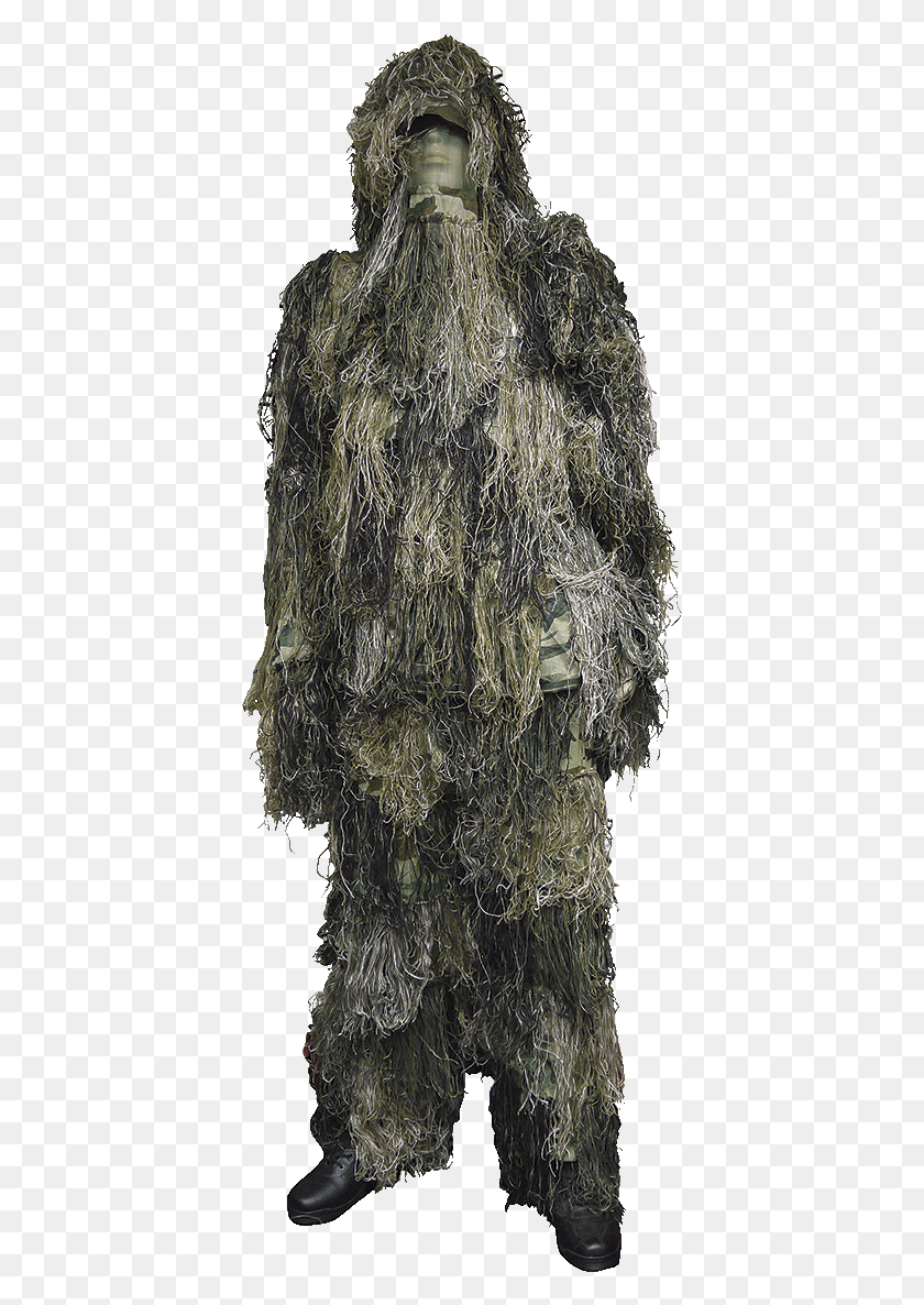 401x1126 Ghillie Suit Traje Ghillie, Clothing, Apparel, Fur HD PNG Download