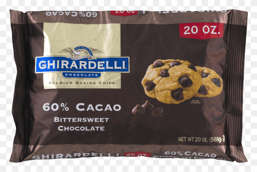 1801x1157 Ghirardelli 60 Cacao Bittersweet Chocolate Baking Ghirardelli Chocolate Chips, Food, Plant, Poster HD PNG Download