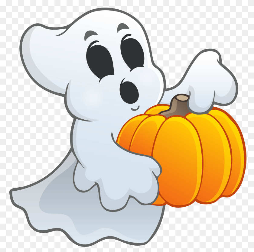 4998x4961 Ghost, Food, Plant, Produce, Pumpkin PNG