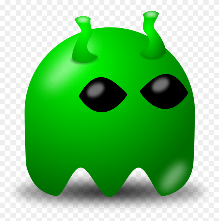 828x840 Ghost Alien Clip Art, Green, Symbol, Bomb HD PNG Download