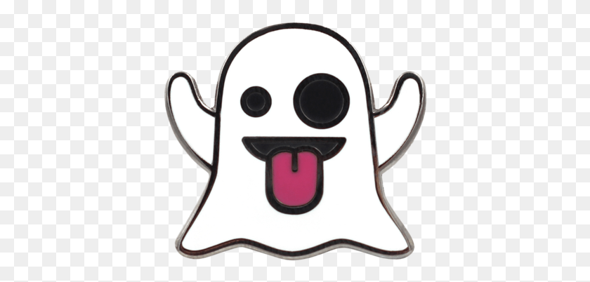 376x342 Ghost Emoji, Label, Text, Plush HD PNG Download