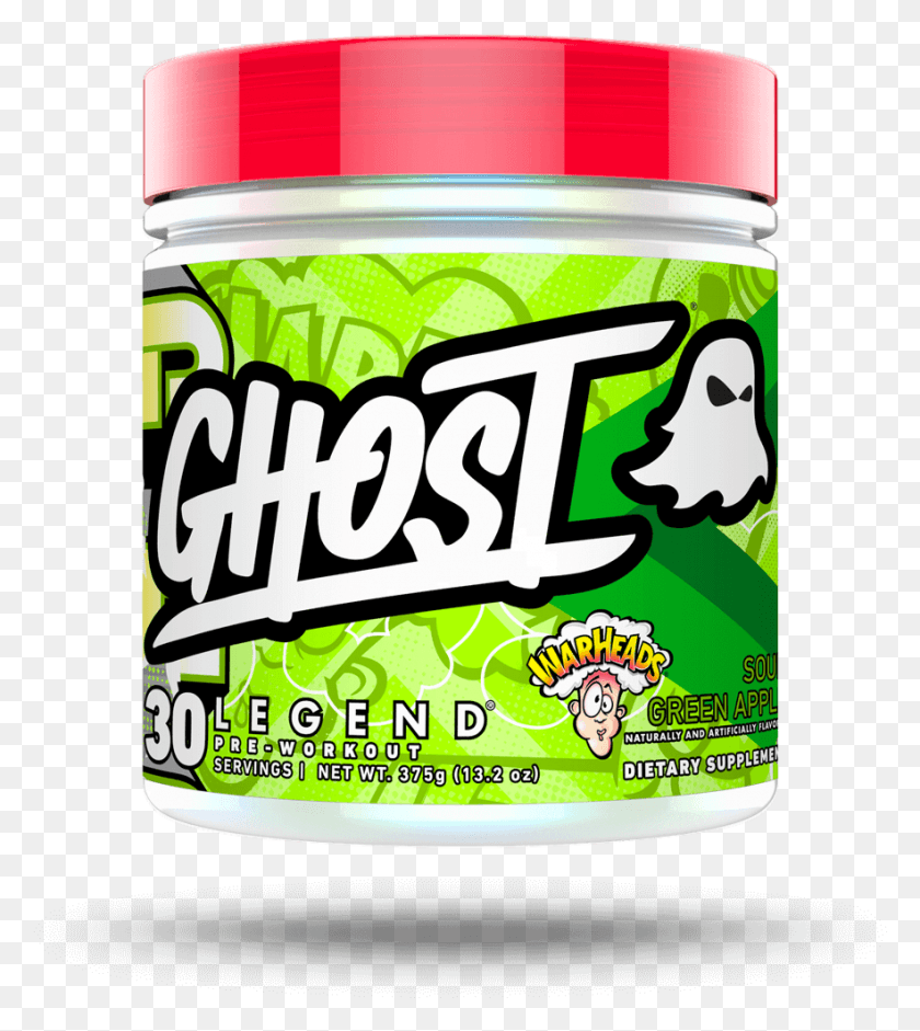 883x998 Descargar Png Ghost Legend X Warheads Sour Green Apple Pre Workout Ghost Pre Workhead Warheads, Ketchup, Comida, Chicle Hd Png