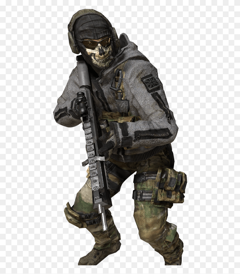 471x901 Ghost Photo Ghost005 Ghost Call Of Duty Outfit, Person, Human, Sunglasses HD PNG Download
