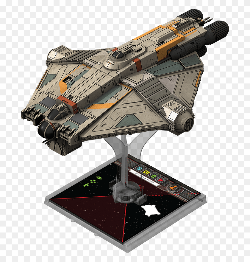 700x819 Ghost Plastic Right Swx39 Phantom Plastic Right Star Wars X Wing Game Ghost, Spaceship, Aircraft, Vehicle HD PNG Download