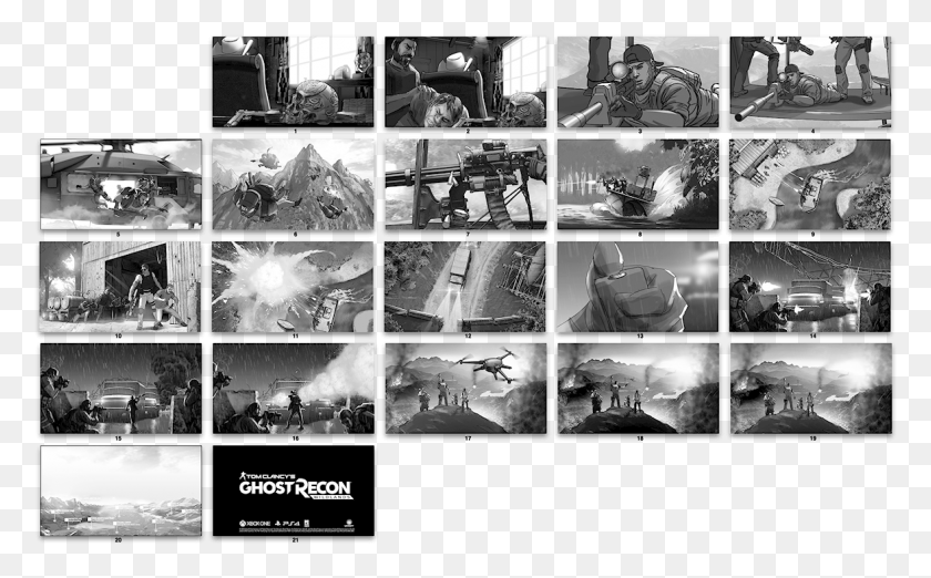 1177x698 Ghost Recon Wildlands Монохромный, Коллаж, Плакат, Реклама Hd Png Скачать