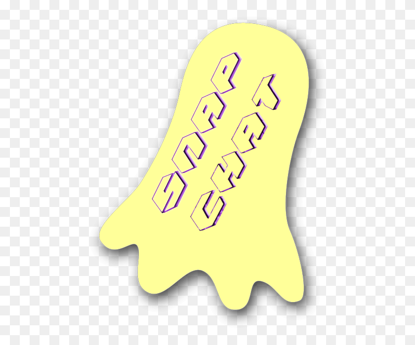 486x640 Ghost Representation Of Snapchat Illustration, Label, Text, Hand HD PNG Download