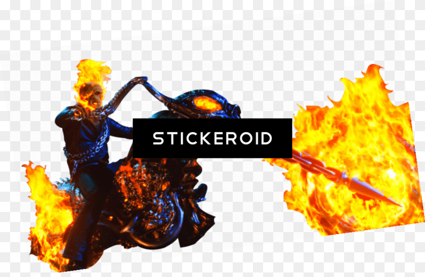 960x627 Ghost Rider, Fire, Flame, Bonfire, Person Sticker PNG