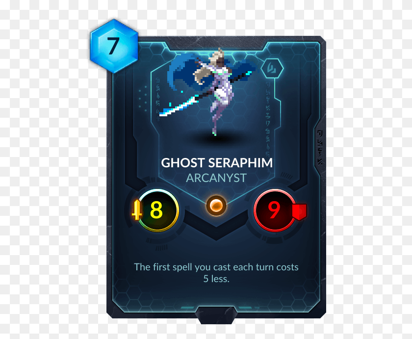 491x631 Ghost Seraphim Duelyst Card, Final Fantasy, Mobile Phone, Phone HD PNG Download