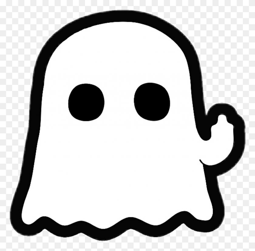 1024x1009 Ghost Sticker Ghost Middle Finger, Stencil HD PNG Download