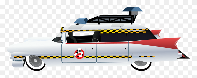 1510x528 Ghostbusters Clipart Transparent Ghostbusters Car Side View, Roof Rack, Transportation, Vehicle HD PNG Download