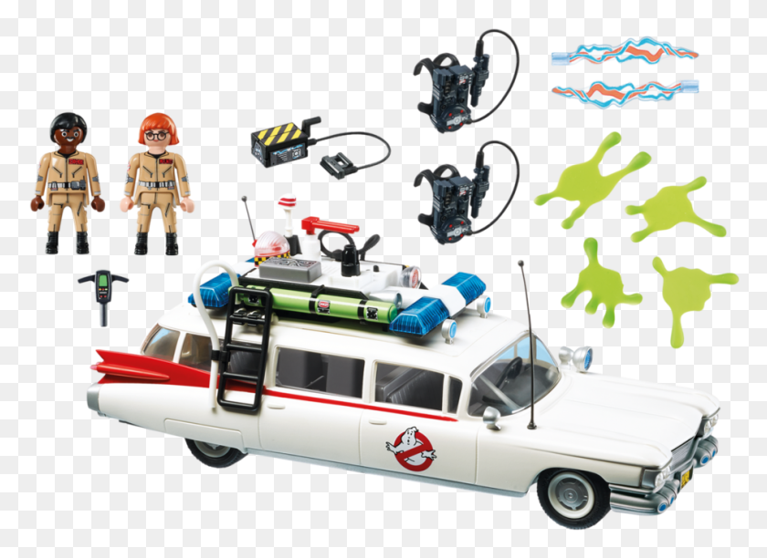 945x669 Ghostbusters Ecto 1 Playmobil 9220 Ghostbusters Ecto, Person, Human, Vehicle HD PNG Download