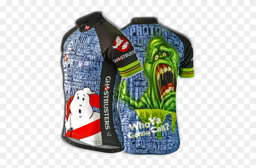 458x490 Ghostbusters Slimer Cycling Jersey Ghostbusters Movie Slime Zone Poster Print, Clothing, Apparel, Backpack HD PNG Download