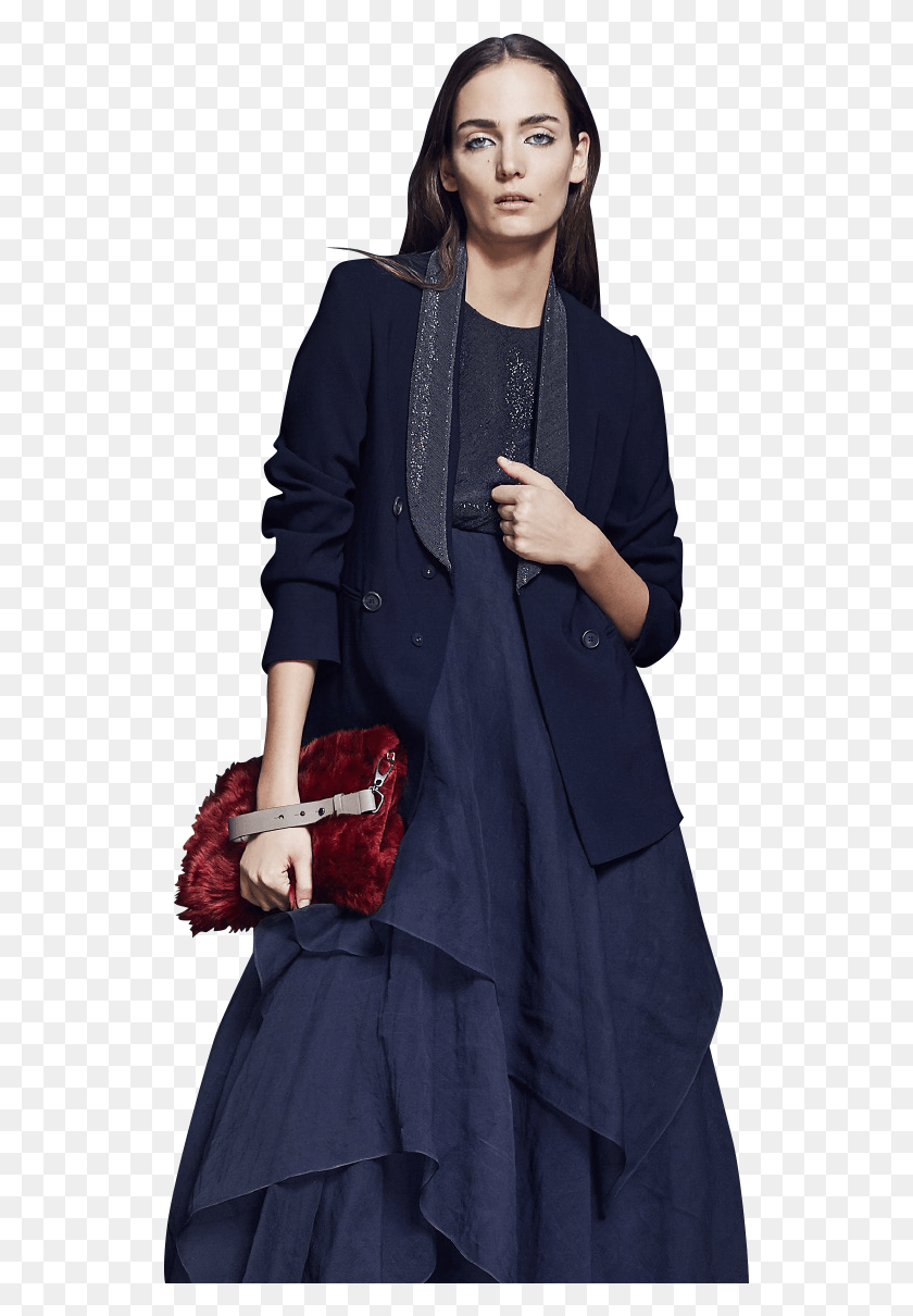 539x1150 Giannantonio Accounting Agnes Alves Megan Frank Published Photo Shoot, Clothing, Apparel, Overcoat HD PNG Download