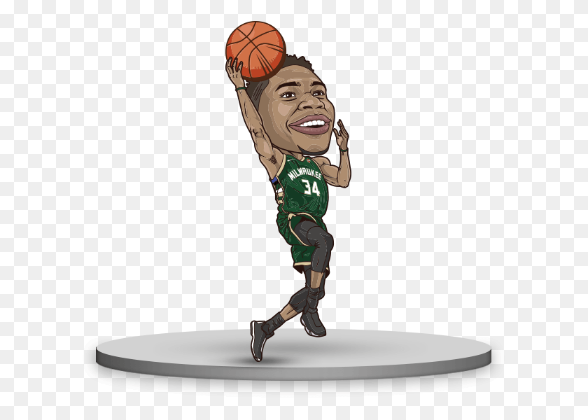 607x540 Giannis Antetokounmpo Cartoon, Clothing, Apparel, Costume HD PNG Download
