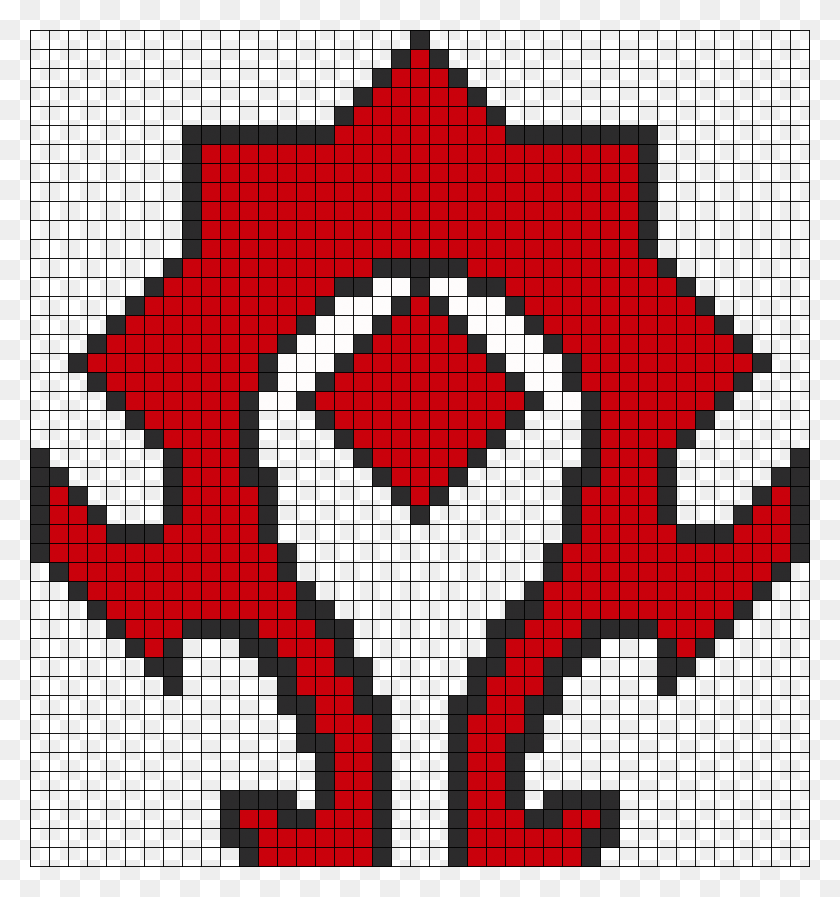 862x925 Giant Horde Symbol Part 1 Perler Bead Pattern Bead Pixel Art Instagram New, Leaf, Plant, Number HD PNG Download