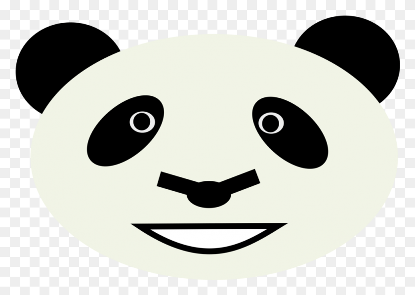 974x671 Giant Panda Teddy Bear Polar Bear Cabeza De Oso Panda, Stencil, Disk, Symbol HD PNG Download
