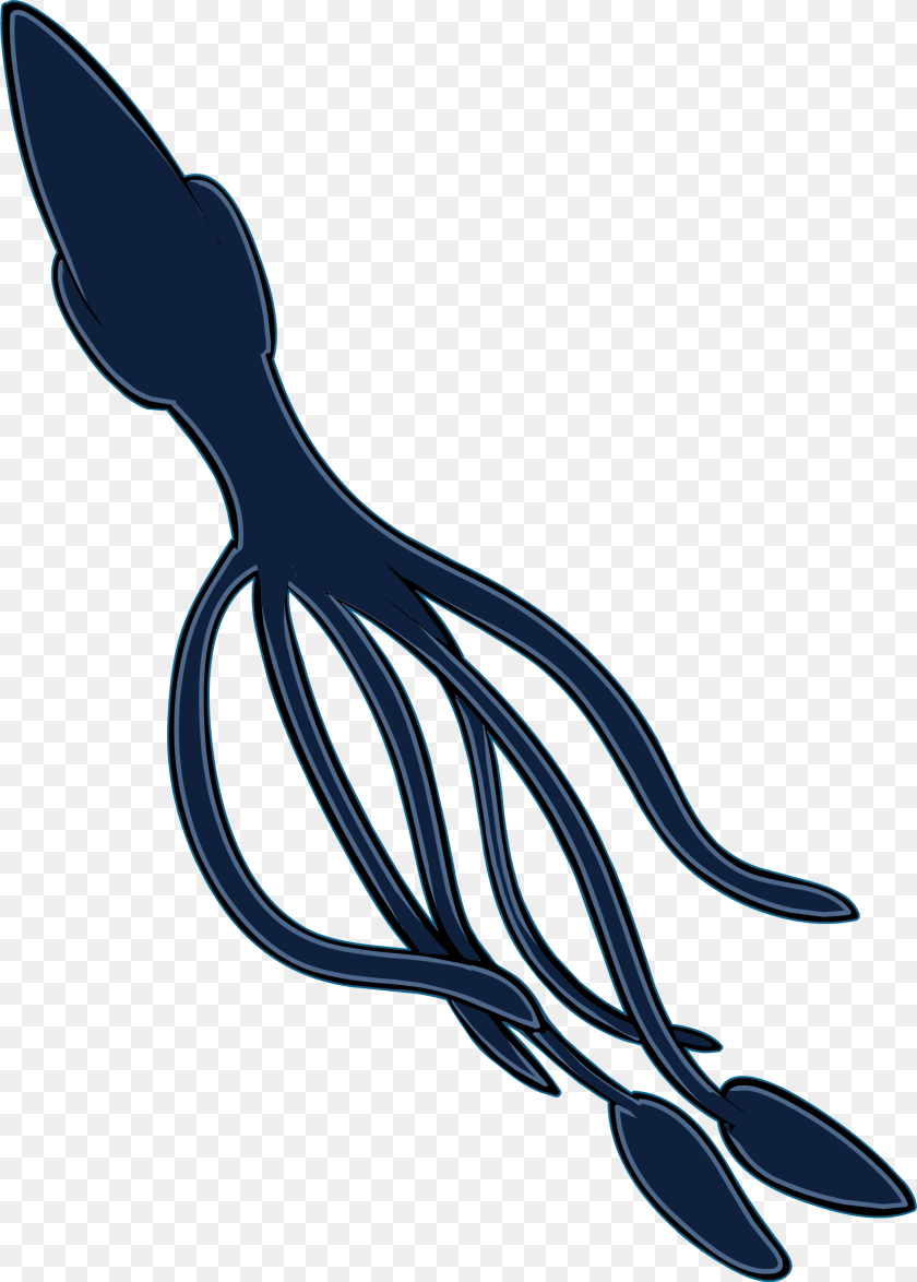 1904x2660 Giant Squid Illustration, Cutlery, Animal, Sea Life, Seafood Sticker PNG