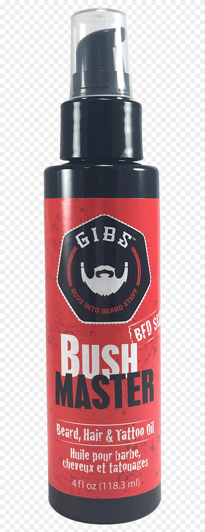 485x2112 Gibs Bush Master Beard Hair Amp Tattoo Oil Bottle, Beverage, Drink, Tin HD PNG Download