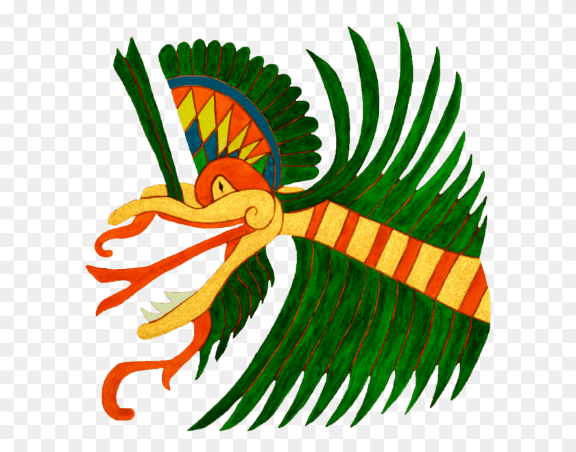 594x599 Gicle Prints Digital Prints Of Mayan Artworks, Dragon, Bird, Animal HD PNG Download