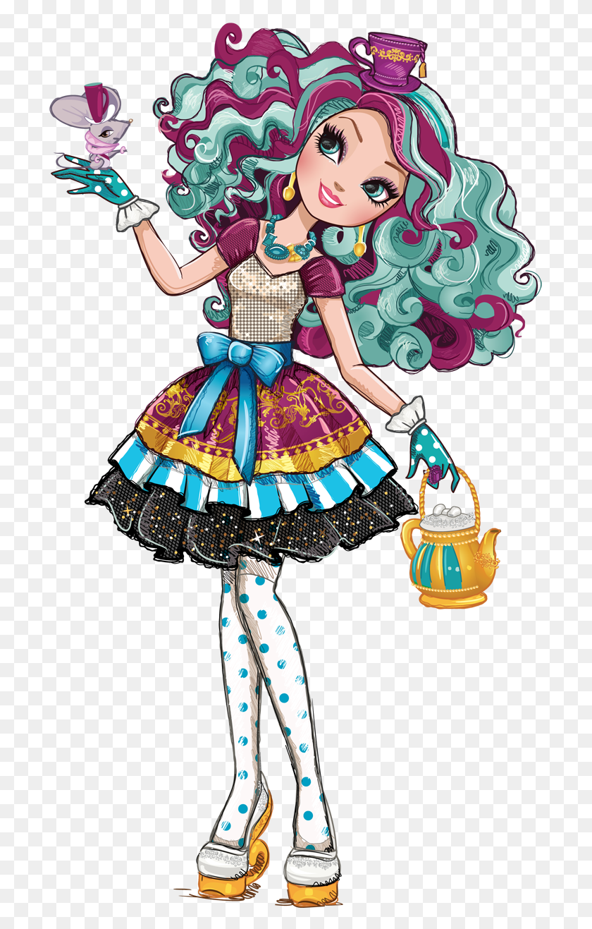 700x1257 Gif Ever After High Ever After High Maddie Hatter, Person, Poster, Advertisement HD PNG Download