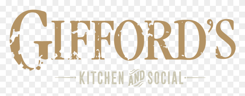 976x337 Giffords Kitchen Social Restaurant Giffords Kitchen And Social Logo, Text, Alphabet, Word HD PNG Download