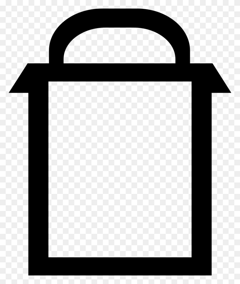 816x980 Gift Bag Comments Icon, Lock, Security HD PNG Download
