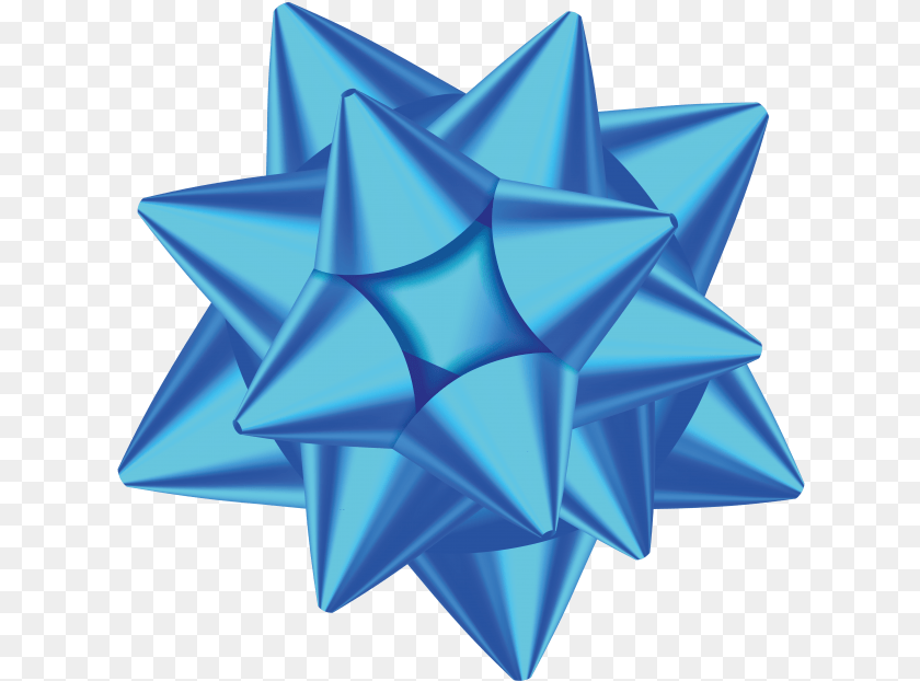 629x622 Gift Bow Blue Gift Ribbon, Symbol, Star Symbol, Paper PNG