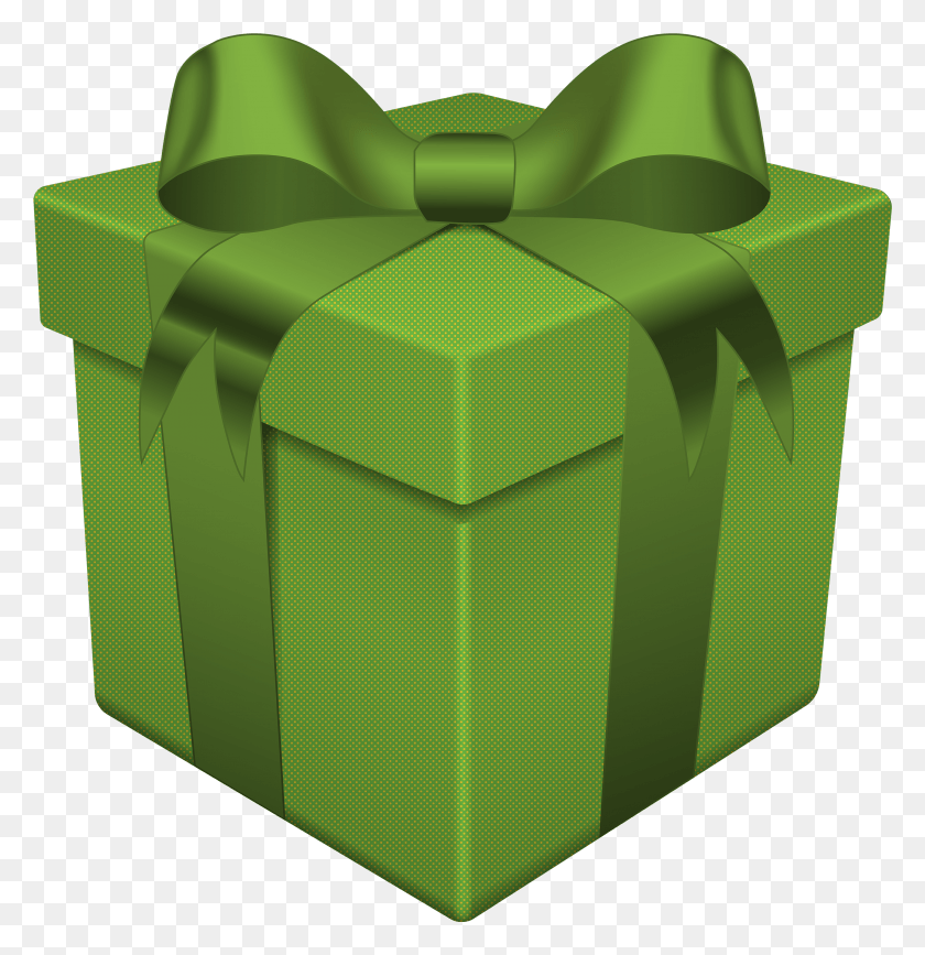 2873x2975 Подарочная Коробка Зеленая Прозрачная Картинка, Подарочная Коробка Png Скачать