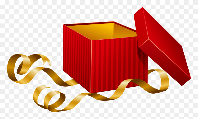 6167x3536 Подарочная Коробка Открытая, Коробка, Молоток, Инструмент Hd Png Скачать
