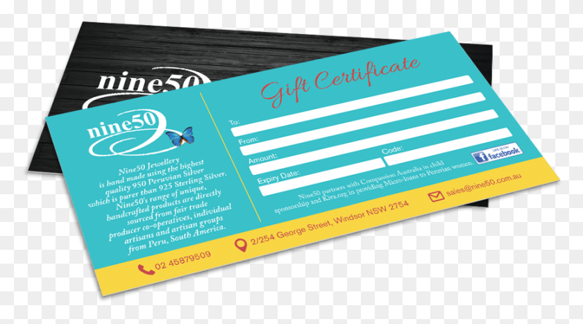 863x451 Gift Certificate Design For Nine50 Flyer, Paper, Poster, Advertisement HD PNG Download