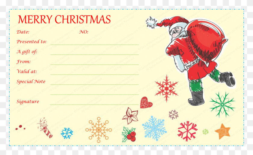 800x468 Gift Certificate Template Free Santa Gift Voucher Template, Envelope, Mail, Person HD PNG Download