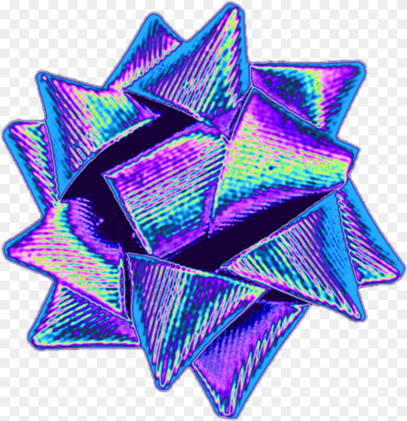 Gift Present Bow Aesthetic Background Color Dream Triangle, Purple, Light, Person, Art Transparent PNG