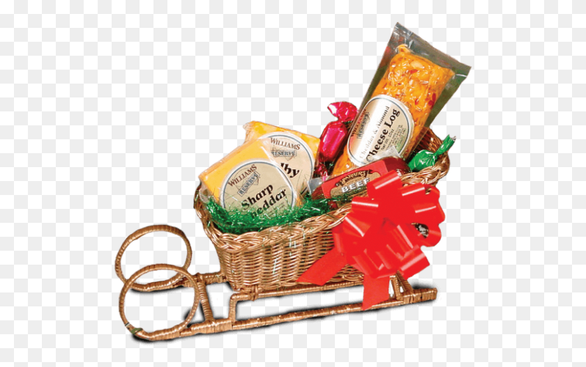 515x467 Gift Sleigh Gift Basket, Shopping Basket HD PNG Download