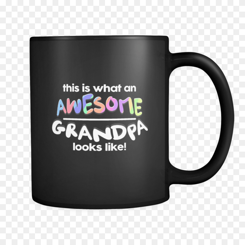 1024x1024 Gifts For Granddadgrandfather Men Black Ceramic Mug Software Development Process Mug, Coffee Cup, Cup HD PNG Download