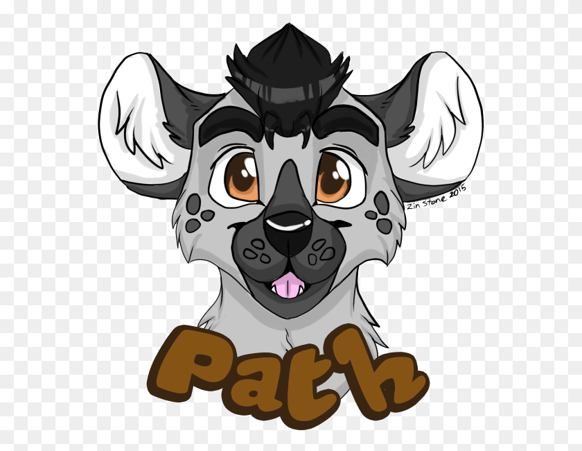 559x590 Gifty Path Hyena Headshot Badge Cartoon, Mammal, Animal, Wildlife HD PNG Download
