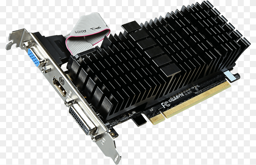 807x541 Gigabyte Geforce Gt 710 Gv N710sl 1gl Video Graphics, Computer Hardware, Electronics, Hardware, Computer PNG