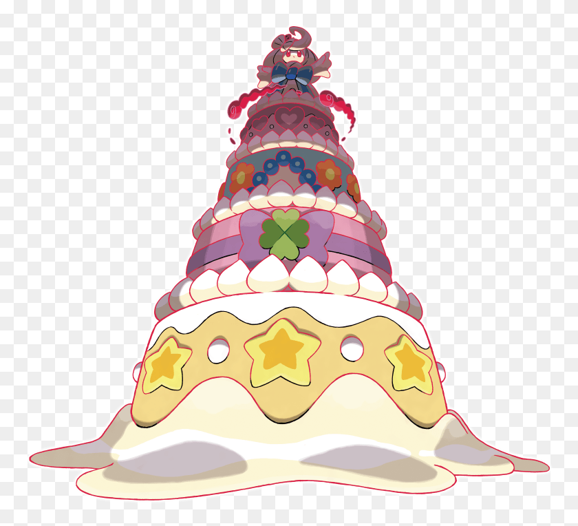 772x704 Gigantamaxalcremie Charmillygigamax Gigadynamaxpokusan Alcremie Pokemon, Wedding Cake, Cake, Dessert HD PNG Download