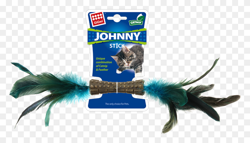 919x494 Gigwi Catnip Johnny Stick Con Doble Cara Natural Gigwi, Gato, Mascota, Mamífero Hd Png