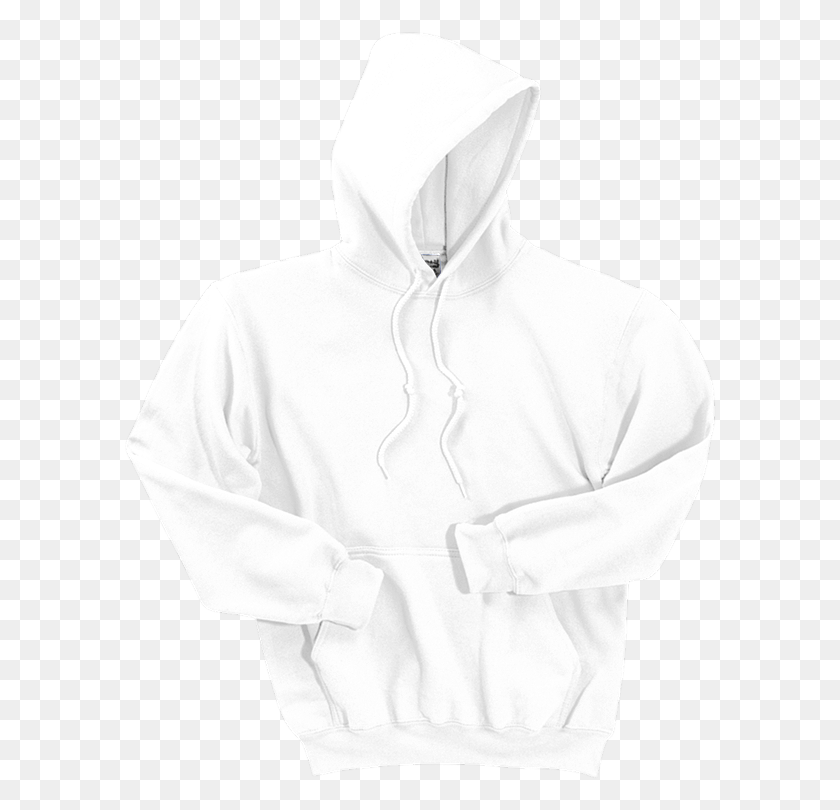 594x750 Gildan Dryblend Pullover Hooded Sweatshirt 12500 White White Flat Hoodie Gildan, Clothing, Apparel, Sweater HD PNG Download