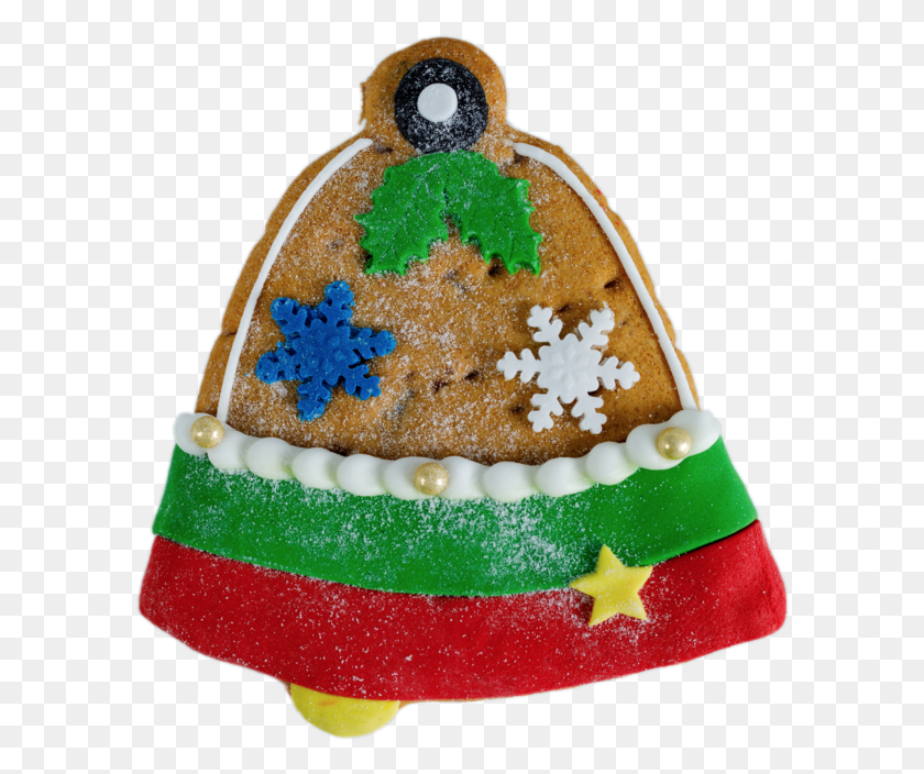 596x644 Gingerbread Christmas Bell Christmas, Birthday Cake, Cake, Dessert HD PNG Download
