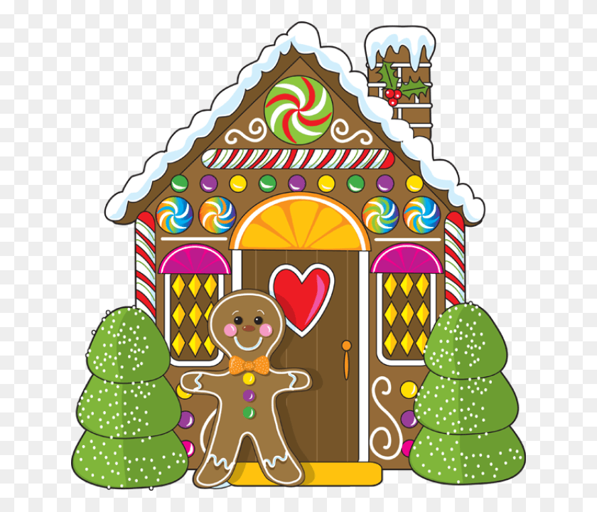 640x660 Gingerbread House Clipart Free At Getdrawings Gingerbread House Free Clip Art, Cookie, Food, Biscuit HD PNG Download