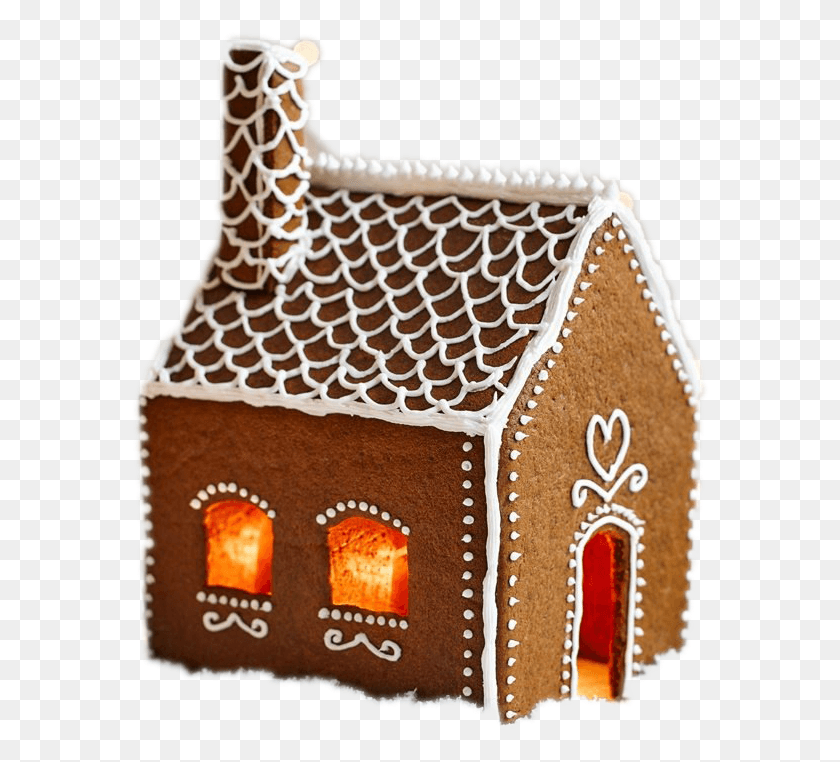 579x702 Gingerbread House Image Transparent Gingerbread House, Cookie, Food, Biscuit HD PNG Download