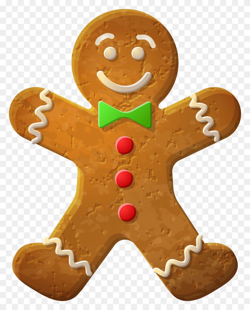 4878x6129 Gingerbread Man Ornament Clip Art Image Gingerbread Woman, Cookie, Food, Biscuit HD PNG Download