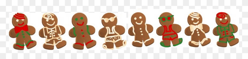 1718x309 Gingerbread Men Cookies, Cookie, Food, Biscuit HD PNG Download