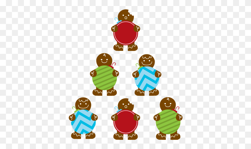 382x438 Gingerbread Men Wall Decal Weedecor Cartoon, Sweets, Food, Confectionery HD PNG Download