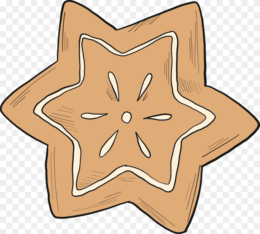 Gingerbread Star Clipart, Star Symbol, Symbol, Food, Sweets Transparent PNG