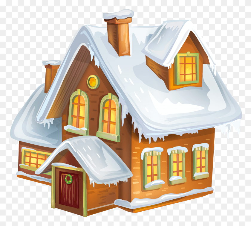 6724x5993 Gingerbread Transparent Winter Christmas House Christmas House Transparent Background HD PNG Download