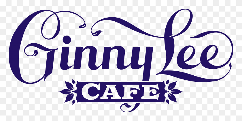 3048x1403 Ginny Lee Cafe Logo Calligraphy, Symbol, Trademark, Text Descargar Hd Png
